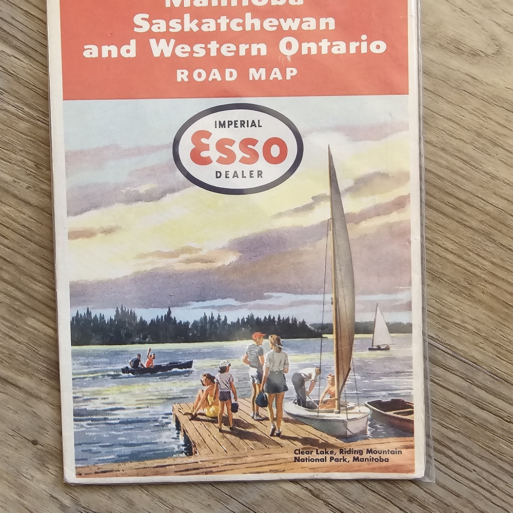 Vintage Imperial Esso Road Map